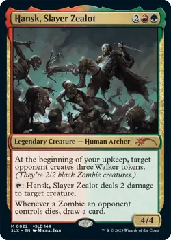 Hansk, Slayer Zealot 22 NM Normal SLX Cards MTG EN - Image 1