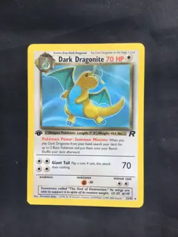 Pokemon Cards: Team Rocket 1st Edition Rare: Dark Dragonite 22/82 - Image 1