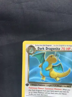 Pokemon Cards: Team Rocket 1st Edition Rare: Dark Dragonite 22/82 - Image 2