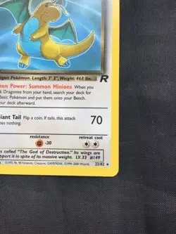 Pokemon Cards: Team Rocket 1st Edition Rare: Dark Dragonite 22/82 - Image 4