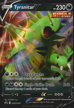 Tyranitar V SWSH109 Promo SWSH: Sword & Shield Promo Cards Pokemon Card NM - Image 1