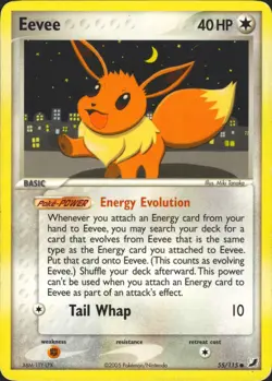 Eevee 55/115 Common Unseen Forces Pokemon Card NM/LP - Image 1