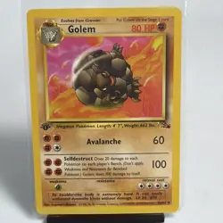 Golem 1st Edition 1999 Fossil Series Set Pokemon Card 36/62 LP-NM - Image 1
