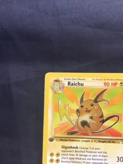 Pokemon Cards: Fossil 1st Edition Rare: Raichu 29/62 - Image 2