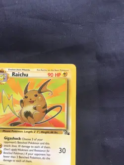 Pokemon Cards: Fossil 1st Edition Rare: Raichu 29/62 - Image 3