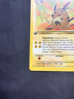 Pokemon Cards: Fossil 1st Edition Rare: Raichu 29/62 - Image 5