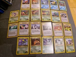 22 vintage pokemon gym heroes and challenges Commons And Uncommon Cards Bundle - Image 1