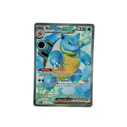 Blastoise ex 184/165 Sv: Scarlet & Violet 151 Holo Pokemon Card Full Art Water - Image 1