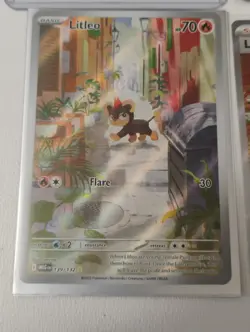 Pokemon Surfing Pikachu/Litleo Illustration Rare/Full Art Holo Cards - Image 4