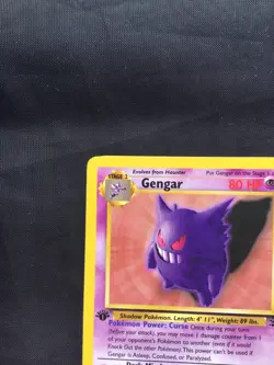 Pokemon Cards: Fossil 1st Edition Rare: Gengar 20/62 - Image 2