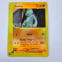 Machop 117/165 Expedition Base set 2002 Pokemon reverse holo card - Image 1