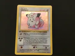 1st Edition Clefairy Base set Shadowless Holo pokemon card 5/102 LP/MP - Image 1