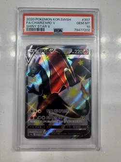 Pokemon Card Charizard V Shiny Star V Korean SSR Full Art 307 PSA 10 - Image 1