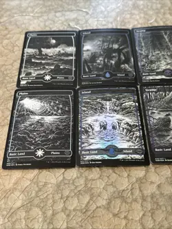 MTG *Crimson Vow Full Art Foil Basic Land Complete Set (10 Total)* (NM) Magic - Image 2