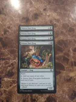 (4) Poison Dart Frog *PLAYSET* The Lost Caverns of Ixalan Regular NM MTG - Image 1