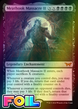 x1 Meathook Massacre II DSK Duskmourn MTG 108 FOIL MYTHIC M/NM 1x - Image 1