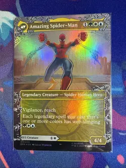 Peter Parker NM Borderless Foil, MTG, Marvel's Spider-Man, #208 Mythic Rare - Image 2