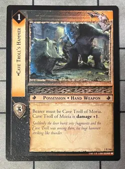 CAVE TROLL'S HAMMER 1R 166 Decipher Lord of the Rings Fellowship - Image 1