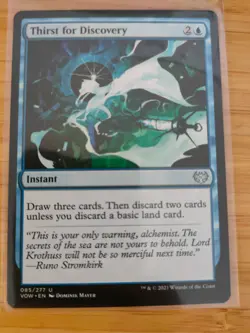 MTG Thirst for Discovery 085 Innistrad: Crimson Vow M/NM Free UK P&P - Image 1