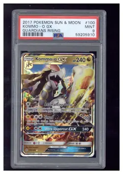 2017 Pokemon Sun & Moon Guardians Rising 100 Kommo-O GX PSA 9 - Image 1