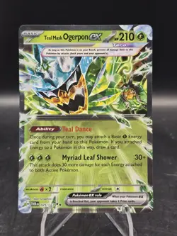 Pokemon TCG Teal Mask Ogerpon ex 025/167 Sv06: Twilight Masquerade Holo NM - Image 1