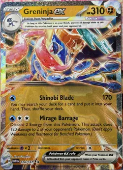 Greninja ex Double Rare - 106/167 - Pokemon Twilight Masquerade 2024 - Image 1