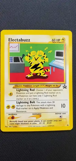 Pokemon Electabuzz BLACK STAR 46 - WOTC PROMO - POKEMON LEAGUE 2002 VLP - Image 1