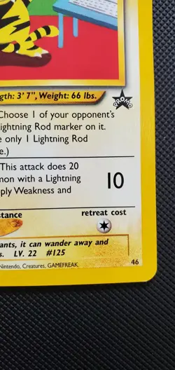 Pokemon Electabuzz BLACK STAR 46 - WOTC PROMO - POKEMON LEAGUE 2002 VLP - Image 4
