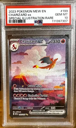 Pokemon TCG Charizard EX 199/165 Scarlet & Violet 151 English Edition PSA 10! - Image 1