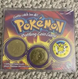 1999 Vintage Pokemon Battling Coin Game Battle Coins. Sealed Packaging. - Image 1