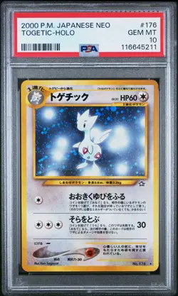 Pokemon PSA 10 Togetic #176 Holo Neo Genesis 2000 Japanese - Image 2
