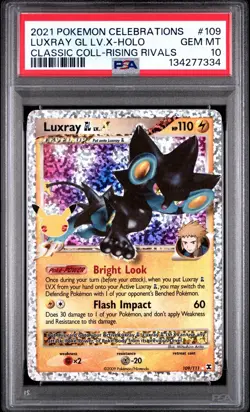 2021 Pokemon Celebrations Luxray GL LV.X Classic Collection PSA 10 Gem Mint - Image 1