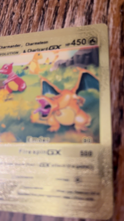 Pokemon Charmander Charmeleon Charizard GX HP450 Gold Foil NM 1/1 - Image 2