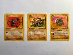 Pokemon Fossil 1st Edition Set 36/62 Of Golem, Graveler & Geodude NM - Image 2
