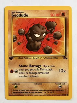 Pokemon Fossil 1st Edition Set 36/62 Of Golem, Graveler & Geodude NM - Image 3