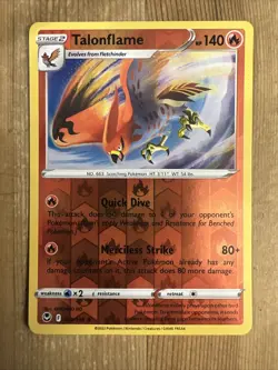 Pokemon TCG Talonflame 029/195 Reverse Holo Silver Tempest NM - Image 1