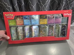 Pokemon TCG: Scarlet & Violet Prismatic Evolutions 8 Pack Mini Tin Set (Costco) - Image 1