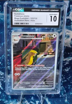 Pokemon Gumshoos 153/132, CGC 10, Mega Evolution IR Holo - Image 1