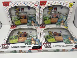 Lot of 4 Pokemon TCG Scarlet & Violet 151 Poster Collection Boxes - New & Sealed - Image 1