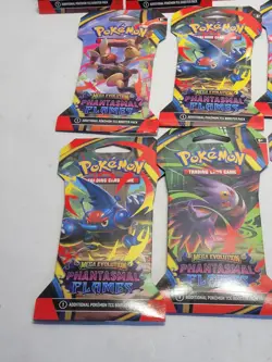 Lot Of 10 Pokemon Mega Evolutions Phantasmal Flames Factory Sealed Booster Packs - Image 2