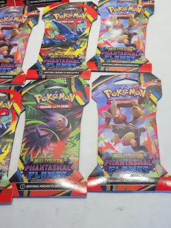 Lot Of 10 Pokemon Mega Evolutions Phantasmal Flames Factory Sealed Booster Packs - Image 4