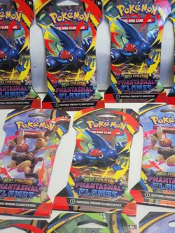 Lot Of 10 Pokemon Mega Evolutions Phantasmal Flames Factory Sealed Booster Packs - Image 5