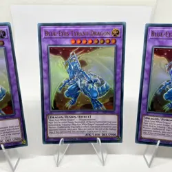 Yugioh Blue-Eyes Tyrant Dragon 25LP-EN019 Ultra Rare Playset - Image 2