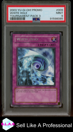 WHITE HOLE YU-GI-OH! PRM TOURNAMENT PACK 3 2003 009 PSA 9 - Image 1