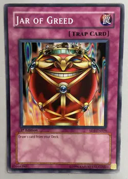 YuGiOh Jar of Greed SD3-EN029 1st Edition Unlimited LP - Image 1