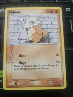 Pokemon TCG Cubone EX Delta Species Card 60/113 Regular LP Condition Non Holo - Image 1