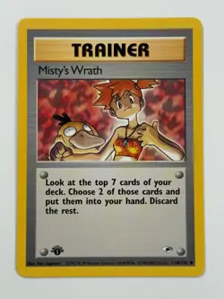 Pokemon Cards Misty's Wrath 114/132 1ST EDITION Gym Heroes WOTC Uncommon - Image 1