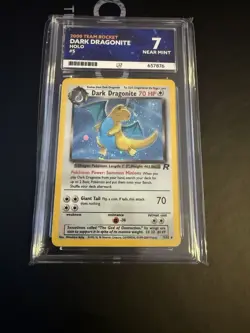 Pokemon Dark Dragonite 5/82 Holo 2000 Team Rocket PSA 7 Card - Image 1