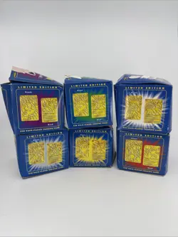 Pokemon 23K Gold Plated Cards Limited Edition FULL Set of 6 Burger King 1999 - Image 3