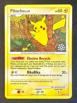 Pikachu DP16 Snowflake Advent Calendar Black Star Promo Pokemon Card Holo Lp/Vlp - Image 1
